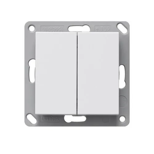 Gira 517803 RF Wandsender 2fach für KNX, Reinweiß glänzend - KNX Tastsensor 4, flexibel montierbar auf Wänden oder glatten Oberflächen, ideal für moderne Smart Home Lösungen.
