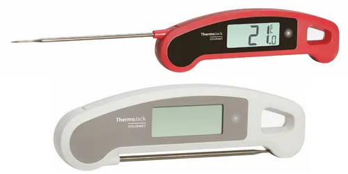 TFA Einstichthermometer Thermo Jack Gourmet - Bratenthermometer mit klappbarer Sonde (11 cm) und einem Temperaturbereich von -40 bis 250°C. Ideal für präzise Kerntemperaturmessungen von Lebensmitteln, wasser- und schmutzabweisend nach IP67.