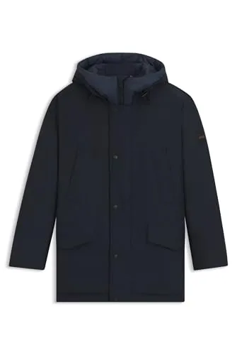 BOSS ORANGE Parka Osiass - Funktionsjacke in relaxed fit mit wattierter Kapuze und verdecktem Reißverschluss, ideal für kalte Tage und lässige Outfits.
