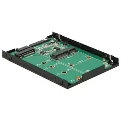 DELOCK 62866 - SATA zu M.2/mSATA Konverter - Konverter für M.2 und mSATA SSDs, unterstützt verschiedene Formate und bietet Kurzschluss- und Überhitzungsschutz für sichere Nutzung.