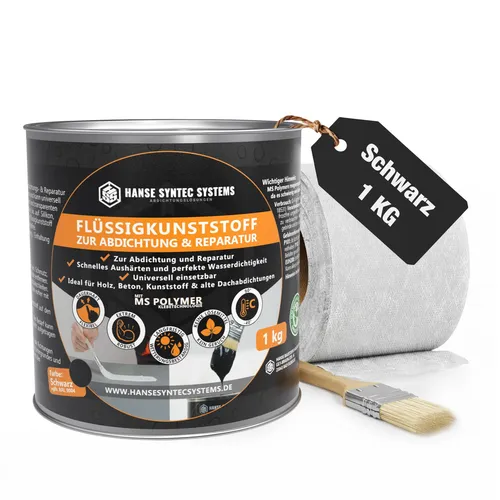 HSS Flüssigkunststoff Abdichtungsset – UV- & witterungsbeständig - Wasserabdichtungen: Vielseitig für Holz, Glas, Metall & mehr – langlebige MS-Polymer-Versiegelung schützt über 20 Jahre vor Witterungseinflüssen.
