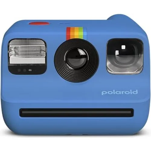 Polaroid Go Gen2 Kamera blau - Miniatur-Sofortbildkamera mit Selfie-Spiegel und Doppelbelichtungsmodi, umweltfreundlich aus 30 % recycelten Materialien