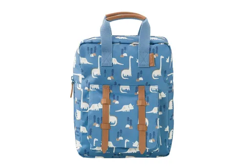 Fresk Kinderrucksack - Tiermotive 28x21x10 cm - Schulranzen aus recycelten PET-Flaschen, umweltfreundlich und stylisch, ideal für Reisen mit Kindern. Bietet viel Stauraum und Tragekomfort durch gepolsterte Gurte.