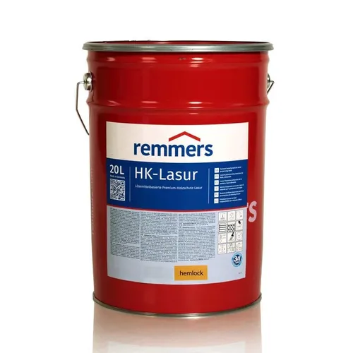 Remmers HK-Lasur 3in1 hemlock, 20 Liter - Holzlasur für optimalen Holzschutz - Lacke – Premium Holzlasur für außen, vereint Imprägnierung, Grundierung und Lasur in einem Produkt für besten Feuchte- und UV-Schutz.