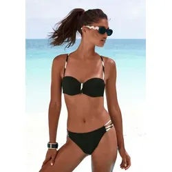 French Connection Bügel-Bandeau-Bikini Claire Mit kontrast Details schwarz 36