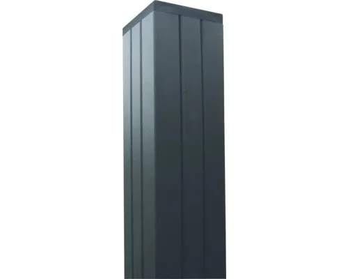 T&J Aluminium Torpfosten verstärkt Anthrazit - Grau - Gartenzäune: Stabiler Aluminium-Torpfosten für die Gotland-Serie von T&J, ideal zum Einbetonieren und sorgt für langlebige Sicherheit.