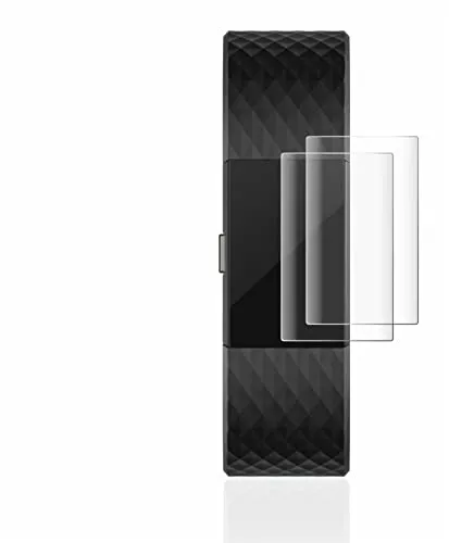 BROTECT 2 Stück Full-Cover Schutzfolie für Fitbit Charge 2 Full-Screen Displayschutz-Folie [3D Curved, Anti-Fingerprint, Kristall-Klar]