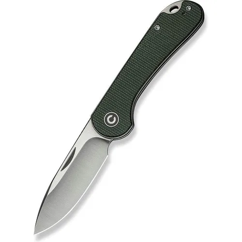 CIVIVI Elementum Slip Joint Taschenmesser Klappmesser 7,52 CM 14C28N Klinge Canvas-Micarta-Griff, Outdoor EDC-Messer C18062AJ-2 (Grün)