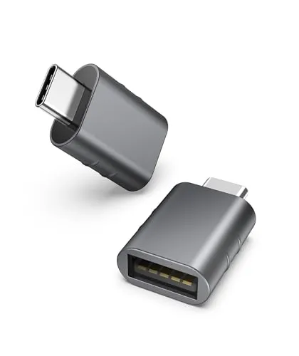Syntech USB-C auf USB Adapter (2 Stück), Type-C auf USB 3.0 Female Handy-OTG-Adapter, Thunderbolt 4/3 auf USB3.0 Kompatibel mit iPhone 17 17e 16 Pro Max MacBook Neo Pro Air iPad Mac mini iMac Surface