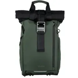 Rollei Fotoliner Ocean Rolltop Grün - Der stilvolle Rolltop-Rucksack bietet durchdachten Stauraum, hohen Tragekomfort und wetterfeste Materialien. Ideal für Alltag und Reisen, überzeugt er mit modernem Design und optionalem Zubehör für vielseitige Einsatzmöglichkeiten.