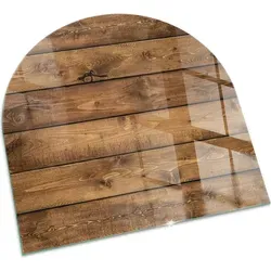 Tulup Glasplatte für Kamin – Funkenschutzplatte Halbkreis 100x100 cm - Elegante Glasunterlage für den Kamin – schützt zuverlässig vor Funken und Asche. Hergestellt aus 4 mm starkem, gehärtetem Glas für hohe Widerstandsfähigkeit und pflegeleichte Reinigung. Ideal für jeden Kamin.