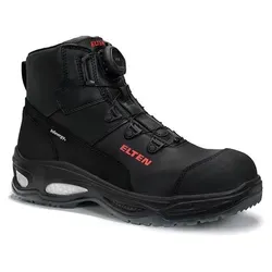 ELTEN MILES BOA® Mid ESD S3 Sicherheitsschnürstiefel, Gr. 44 - Grau - Arbeits- & Schutzkleidung: Hochwertige ESD-Sicherheitsschnürstiefel mit BOA® Fit System für schnellen und individuellen Sitz, ideal für den Einsatz in elektrischen Umgebungen.
