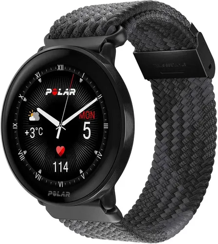 Polar Ignite 3 Schwarz/Grau - Sportuhr für aktiven Lebensstil - Sportuhren, misst Schlafqualität und gibt Tipps für idealen Schlafrhythmus. Flexibles Nylonarmband, Workout-Vorschläge basierend auf deinem Rhythmus und Erholungszeit nach dem Training.