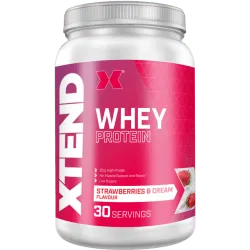 Scivation XTEND Molkenprotein-Pulver, Erdbeeren und Sahne – 20g Protein pro Portion - Molkenproteine zur Unterstützung von Muskelaufbau und -reparatur mit 20g hochwertigem Protein pro Portion. Ideal für Sportler und Fitnessbegeisterte, 30 Portionen pro Packung.
