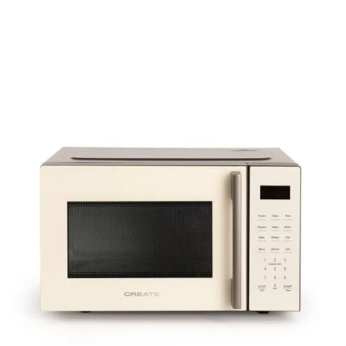 MICROWAVE STUDIO Mikrowelle 23L mit Grill- und Backfunktion 1000W - Moderne 23L Mikrowelle mit 8 automatischen Programmen und 3 Grillmodi. Ideal für schnelles Garen und vielseitige Zubereitung, perfekt für jede Küche.