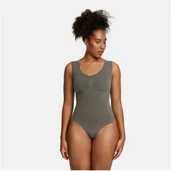 creamy fabrics Damen Shapewear Bodysuit mit Slip – Figurformend & Nahtlos für Eine Glatte Silhouette - Erlebe einen straffenden Effekt mit dem nahtlosen Bodysuit. Breite Träger bieten Komfort, während der praktische Druckknopfverschluss das An- und Ausziehen erleichtert. Ideal für jeden Look!