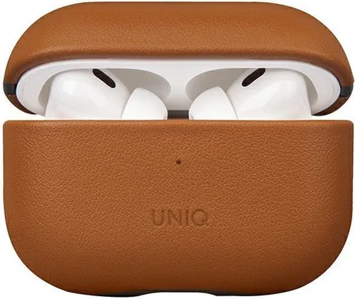UNIQ Terra Etui für AirPods Pro 2 - Echtleder Braun - Kopfhörer-Zubehör: Edles Etui aus hochwertigem Echtleder, das mit der Zeit einzigartiger wird und perfekten Schutz für Ihre AirPods Pro 2 bietet.