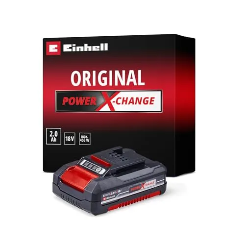 Einhell Werkzeugakku Power X-Change 4511395 - 18V 2,0Ah Schiebeakku, stoßfest und kompatibel mit allen Einhell Power X-Change Geräten
