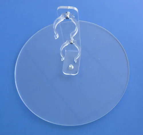 XENON LED Wandleuchte 3353 Acryl Ständer Ø 250mm mit Befestigung-Klammer 38mm, Xenon Acryl KLAR