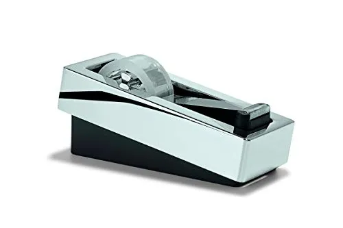 Philippi Cap Tapeabroller 273051 - Eleganter Tapeabroller aus hochglanzpoliertem Metall, Teil der stilvollen Schreibtischserie CAP – ideal für ein modernes Büroambiente.