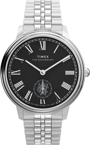 Timex Quarzuhr WATERBURY METROPOLITAN TW2Y23300AJ - Elegante Herrenuhr mit silberfarbenem Edelstahlarmband, wasserdicht bis 5 bar und modischem Design – ideal für jeden Anlass.