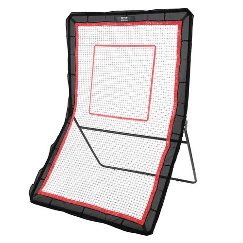 VEVOR Rebound-Netz Multisport Baseball Softball 1524 x 2133,6mm - Einstellbar für optimales Training - Baseball Rebound-Netz, 5-stufig einstellbar für individuelle Trainingsbedürfnisse, robustes Stahlgestell und ideal für Sportler jeden Alters.
