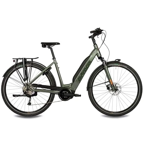 Airtracks E-Bike Trekkingrad 28" LUMINA GX3 mit BOSCH Motor - E-Bike Damen Trekkingrad mit leistungsstarkem BOSCH Mittelmotor und 500 Wh Akku für bis zu 120 km Reichweite. Ideal für entspannte Touren und Stadtfahrten. Wave City Bike Tiefeinsteiger für bequemes Auf- und Absteigen.