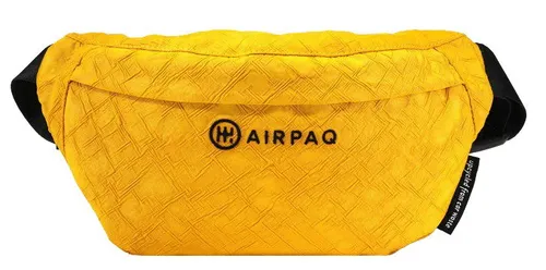 Airpaq Bauchtasche Hip Baq 2.0 - Gelb, 1,2 Liter - Gürteltaschen aus recycelten Autoteilen, umweltfreundlich und stylisch. Robustes, wasserabweisendes Material für Langlebigkeit und optimale Organisation.