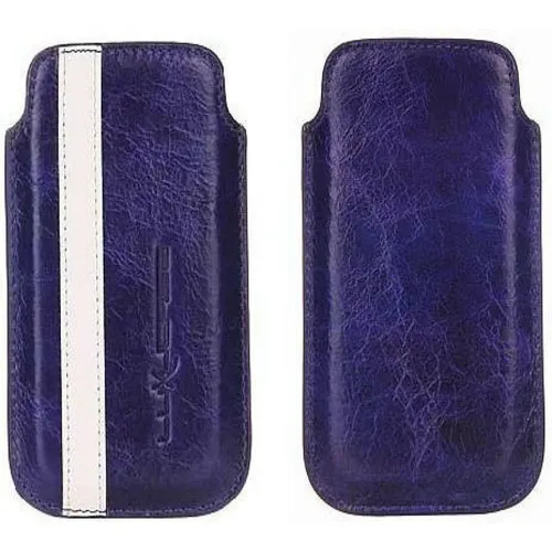 Luxucase Ledertasche Grösse M blau-weiss (Apple iPhone 4, Apple iPhone 4s) (25445086)