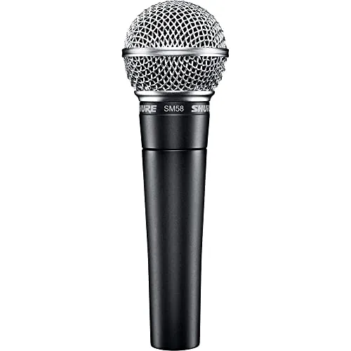 Shure SM58-LC Gesangsmikrofon mit Nierencharakteristik - Dynamisches Mikrofon für Gesang, mit integriertem Poppfilter und pneumatischem Stoßdämpfer. Ideal für Live-Performances, minimiert Hintergrundgeräusche und bietet klare Sprachübertragung.