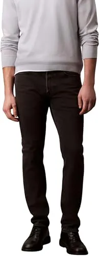 Calvin Klein Jeans Slim-fit-Jeans SLIM JEAN REGEN schwarz 33 - Stylische Slim-fit-Jeans mit elastischem Denim für optimalen Tragekomfort, ideal für lässige Outfits. Mit Gürtelschlaufen und angesetztem Bündchen.