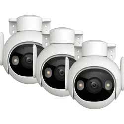 Imou Cruiser 2 3K Überwachungskamera 3er-Pack - Die Imou Cruiser 2 3K Überwachungskamera bietet Pan, Tilt und Zoom für optimale Sicht. Mit 3K-Auflösung und KI-gestützter Benachrichtigung bist du jederzeit informiert. Inklusive Flutlicht für nächtliche Aufnahmen.