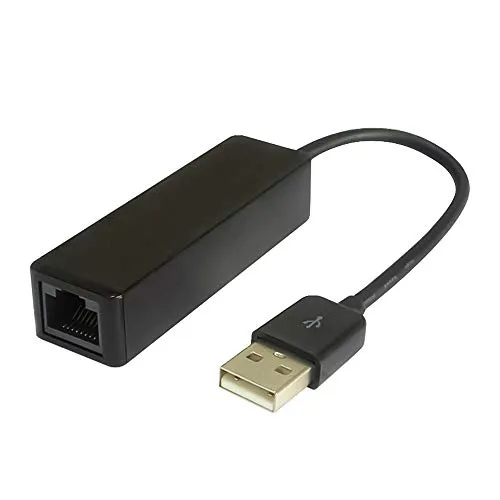 PremiumCord USB auf Ethernet RJ45 Adapter, USB 2.0 Typ A auf Ethernet, 100Mbps, Netzwerk, Farbe schwarz, kuethernet2