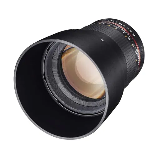 Samyang MF 85mm F1,4 AS IF UMC für Sony E – Vollformat Portrait Objektiv , geeignet für APS-C, manueller Fokus, für Sony Alpha - A7S III, A7C, A9 II, A7R IV, A6100, A6400, A6600, A6500