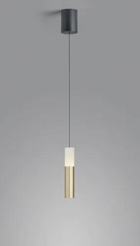 Helestra LED-Pendelleuchte LIDOS Schwarz/Gold - Elegante Pendelleuchte aus Aluminium mit warmweißem Licht, ideal für stimmungsvolle Beleuchtung in Wohnräumen. Hohe Lichtqualität mit Ra > 90 und gleichmäßiger Lichtverteilung.