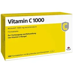 Vitamin C 1000 - 100 Filmtabletten, rezeptfrei von Wörwag Pharma für starke Abwehrkräfte und Vitalität