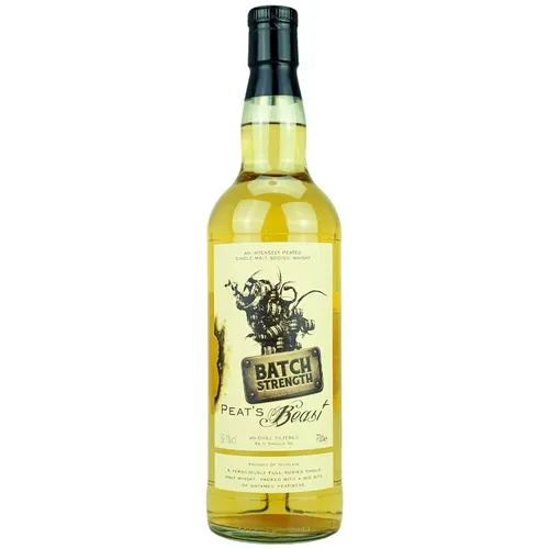 Peat's Beast Batch Strength 52,1% Vol. in Geschenkbox - Whisky - Intensiver, ungezähmter Single Malt mit 52,1% Vol., perfekt für Torf-Liebhaber. Ungekühlt gefiltert und ohne Farbstoffe, bewahrt er seine ursprüngliche Kraft.
