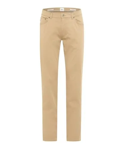 Brax Herren Five-Pocket-Hose Style COOPER CARAMEL, Beige, Gr. 36/30 - Stilvolle Five-Pocket-Hose aus hochwertigem Marathon Satin, ideal für den Alltag und bequem im Regular Fit.