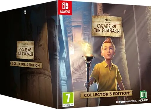Tim und Struppi - Die Zigarren des Pharaos Collector‘s Edition [Switch] - Sammler-Edition mit Figur, Notizbuch, Steelbook, 3 Postkarten und Kunstbuch. Erlebe Tintins Abenteuer in Ägypten mit innovativem Gameplay und einer packenden Geschichte.