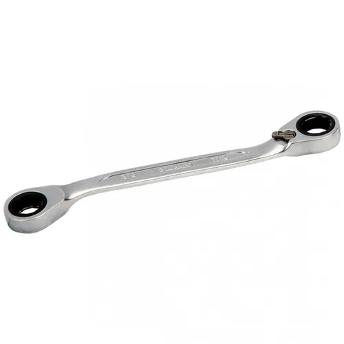 Bahco 3/8' x 7/16' Knarren-Ringschlüssel - Verchromt, 150 mm - Hochwertiger Knarren-Ringschlüssel von Bahco, ideal für präzise Arbeiten. Robustes Material und verchromte Oberfläche sorgen für Langlebigkeit und einfache Handhabung.