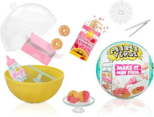 MGA Miniverse Surprise - Mini Foods Café Serie 3B - Entdecke das MGA Miniverse: Mini Foods Café! Gestalte realistische Mini-Nachbildungen deiner Lieblingssnacks und -desserts. Kreatives Spielerlebnis mit detaillierten Zutaten und UV-härtenden Materialien. Ideal für kreative Köpfe ab 8 Jahren!