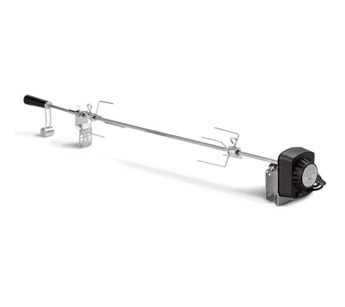 Grillfürst Universal Drehspieß mit Motor - Edelstahl Rotisserie Set für saftige Grillgerichte - Grilldrehspieße - Hochwertiger Edelstahl-Drehspieß mit Motor, ideal für saftige Spießbraten und knusprige Hähnchen bis 4 kg.