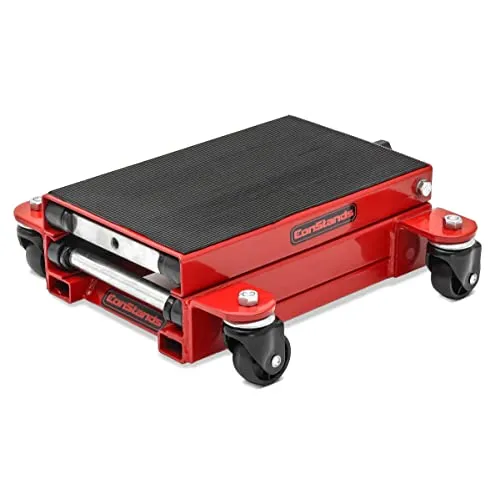 Motorrad Hebebühne/Rangierhilfe Lift HR1 rot DPLB1 - Motorradhebebühne mit 500 kg Tragkraft, individuell höhenverstellbar von 15 bis 40 cm für optimalen Komfort. Ideal für Reparaturen und Wartung von Custom-Modellen.
