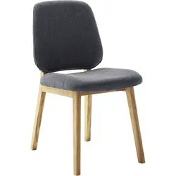 Polsterstuhl OVAR - Moderner Komfortstuhl in Anthrazit - Stühle mit modernem Design, komfortable Polsterung aus 100% Polyester und stilvolles Buche-Gestell, ideal für jedes Interieur.