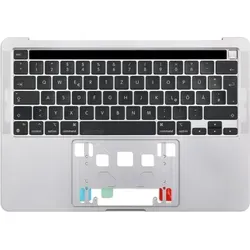 A2289 Topcase Tastatur mit Backlit Touchbar für Apple Macbook Pro Retina 13" 2020 Deutsch Silber - Silber