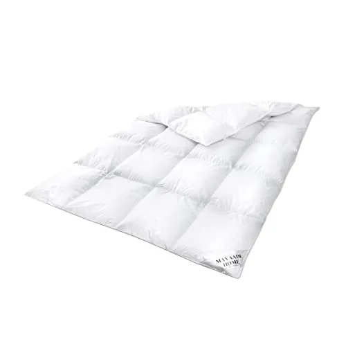 Mayaadi Home Baumwollbettdecke HS96 - 240x260 cm, 70% Daunen - Hochwertige Daunendecke mit 2000 g Füllung für optimalen Schlafkomfort. Bezug aus 100% Baumwolle, waschbar bis 60°C und ideal für Allergiker.