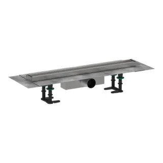 hansgrohe RainDrain Compact Komplettset Duschrinne 60 cm - Sanitärinstallation – extrem flache Duschrinne mit nur 12 mm Fliesenmuldetiefe, ideal für eine elegante und platzsparende Montage im Duschbereich.