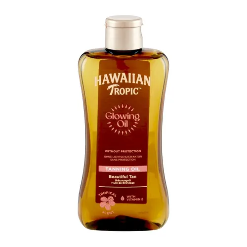 Hawaiian Tropic Glowing Oil Bräunungsöl 200 ml - Bräunungsöl für eine strahlende, gleichmäßige Bräune. Ideal für die Anwendung im Freien, sorgt für ein gepflegtes Hautgefühl und ist perfekt für den Sommer.