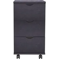 vidaXL Schubladenelement mit Rollen – 33x45x60cm Schwarz - Moderne Aufbewahrungslösung für Büro & Wohnräume: Stabiler Rollcontainer mit 3 Schubladen für optimalen Stauraum und einfache Mobilität dank Kunststoff-Rollen.