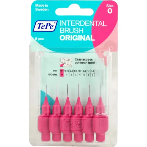 TEPE Interdentalbürste 0,4mm pink - 6er Set - Praktisches 6er Set der TEPE Interdentalbürste 0,4mm in pink. Ideal für die gründliche Reinigung zwischen den Zähnen und zur Unterstützung der Mundhygiene.